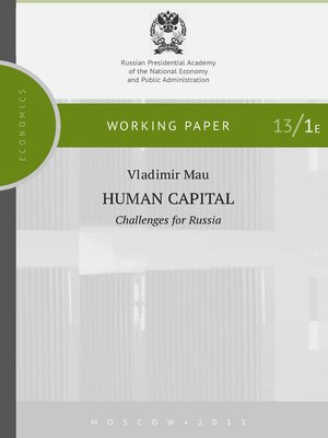cover image of Human Capital. Challenges for Russia